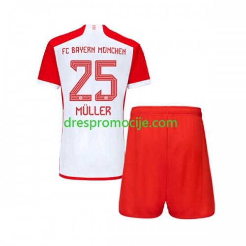 Bayern München Thomas Muller 25 Dres Dječji Domaći 2023/2024 Kratkih Rukava Bayern München Thomas Muller 25 Dres Dječji Domaći 2023/2024 Kratkih Rukava